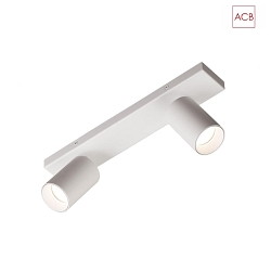 Spot GINA 3874/R2  2 flammes, rglable GU10 IP20, opale, blanche gradable