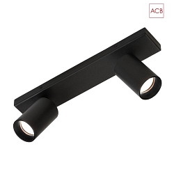 Spot GINA 3874/R2  2 flammes, rglable GU10 IP20, noir  gradable