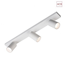 Spot GINA 3874/R3 3-Lampadine, regolabile GU10 IP20, Opale, Bianco dimmerabile