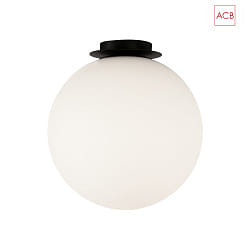 Plafoniera PARMA 3946/30 IP E27 IP44, lucido, opale, nero opaco