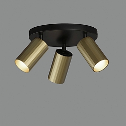 Apparecchio da incasso a soffitto MODRIAN 3-Lampadine, rotondo GU10 IP20, Oro 