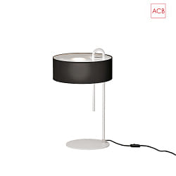 Tischleuchte CLIP 8178, E27, max. 15W, IP20, mit Kabelschalter, Fu wei / Schirm schwarz