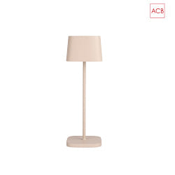 Lampe de table  accu STROLL 8218 avec interrupteur, avec batterie IP65, couleur sable