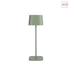 Lampe de table  accu STROLL 8218 avec interrupteur, avec batterie IP65, vert