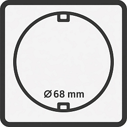 Leerfeld Loch 68 mm f�r Hohlwanddosen