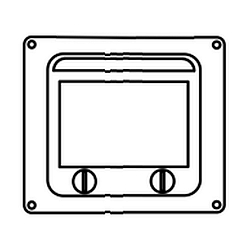 Einsatz fr Albert Energiesule Typ Nr. 4417 /-19 - Modul fr max. 4 Hutschienen-Elemente, IP65, klares Fenster