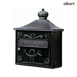 Wall letterbox Type No. 0700, without newspaper holder, black-silver