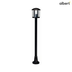 Path light Country style Vintage Type No. 4139, E27, IP44, 116cm, E27 QA55 57W, cast alu acrylic glass clear, black-silver