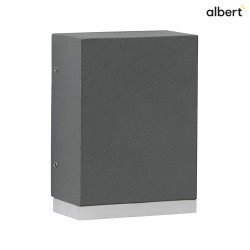 LED Outdoor Wall luminaire Type No. 0325, IP44, 230V AC/DC, 3.2W 3000K 330lm, cast alu acrylic glass, anthracite