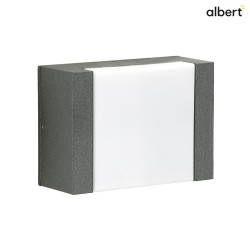 LED Outdoor Wall luminaire Type No. 0331, flat light distributor, IP54, 5W 3000K 480lm, cast alu acrylic glass, anthracite