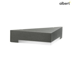 LED Outdoor Wall luminaire Type No. 0333, IP54, Triangle shape, 5W 3000K 480lm, cast alu acrylic glass opal, anthracite