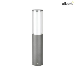 Pedestal luminaire Type No. 0545, IP44, height 50cm, E27 max. 20W (LED),stainless steel acrylic glass inside opal, anthracite