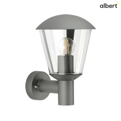 Outdoor Wall luminaire Type No. 1854, IP54 IK08, E27 QA55 max. 57W, aluminum / plastic clear, impact resistant, anthracite