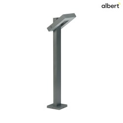 LED Bollard light Type No. 2091, IP54, height 90cm, 16W 3000K 1600lm, swiveling 120, cast alu / satin glass, anthracite