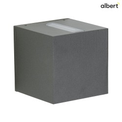 LED Outdoor Wall spot Type No. 2371 - 2-sided, tight/wide, square, IP44, 230V AC/DC, 2x 3W 3000K 330lm, anthracite