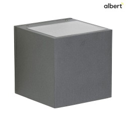 LED Outdoor Wall spot Type No. 2372 - 2-sided, wide/wide, square, IP44, 230V AC/DC, 2x 3W 3000K 330lm, glass, anthracite
