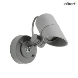 Outdoor Wall spot Type No. 2391, IP54, GU10 PAR16 max. 50W, rotatable and pivotable, dimmable, anthracite