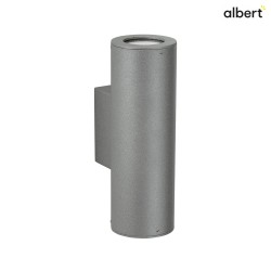 Outdoor Wall spot Type No. 2481 - 2-sided, wide/wide, IP44, 2x GU10 PAR 16 50W, rigid, cast alu / safety glass, anthracite