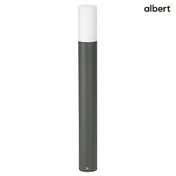 Pollerleuchte Typ Nr. 3077, IP54, E27 max. 100W, Aluminium-Guss / Opalglas, anthrazit