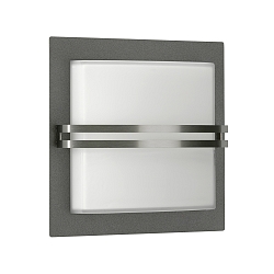 Applique da esterno TYPE NO 6250 piatto E27 44, antracite, Acciaio inossidabile dimmerabile