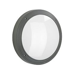 LED Wand-/Deckenleuchte Typ Nr. 6438, mit HF-Prsenzmelder, 1x LED 14W, 1500lm, 3000K, anthrazit, anthrazit, opal dimmbar