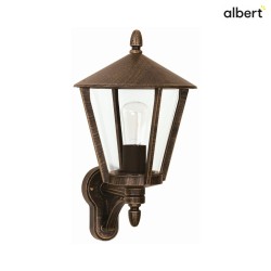 Outdoor Wall luminaire Country style modern Type No. 1814, standing with bracket, IP44, E27 QA55 max. 57W, cast alu, brown