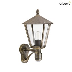 Outdoor Wall luminaire Country style modern Type No. 1814 with motion sensor (Type No. 1815), E27, cast alu, brown brass matt