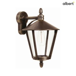 Outdoor Wall luminaire Country style modern Type No. 1816, hanging with bracket, E27 QA55 max. 57W, brown brass matt