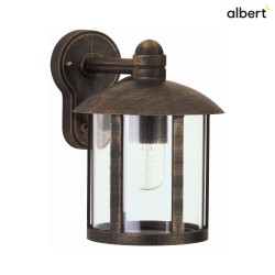 Applique da esterno TYPE NO 1835 Gi, cilindrico E27 44, Marrone, ottone satinato dimmerabile