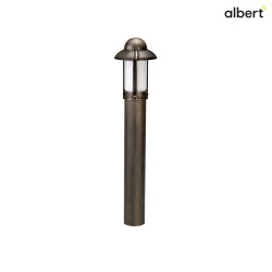 Path light Country style Night watchman Type No. 2025, IP44, height 90cm, E27 QA55 max. 57W, cast alu / glass, brown brass