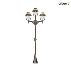 Lampe  mt TYPE NO 2041 3 flammes, rond E27 44, marron, laiton satin gradable
