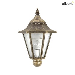 Outdoor Wall luminaire Country style Type No. 3229, half round, direct mounting, IP23, E27 QA55 57W,cast alu, brown brass