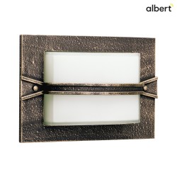 Outdoor Wall and Ceiling lumianire Type No. 6263, square, 1 cross brace, IP44, E27 QA55 max. 57W, cast alu, brown brass