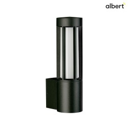 Outdoor Wall luminaire Type No. 0215, IP44, E27 max. 20W, cast alu / opal glass, black matt