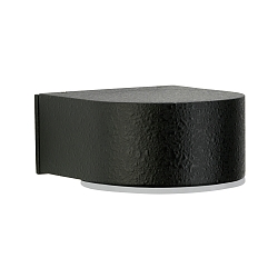 LED Auenwandleuchte Typ Nr. 0233, IP44, 3W 3000K 330lm, Alu-Guss / Sicherheitsglas satin, Schwarz matt