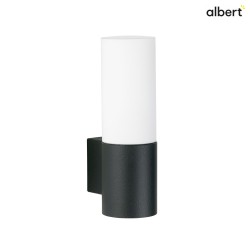 LED Outdoor Wall luminaire Type No. 0277, IP44, 10W 3000K 900lm, cast alu / opal glass, dimmable, black matt