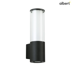 Outdoor Wall luminaire Type No. 0321, IP44, E27 max. 20W, with lower light GU10 PAR16 max. 50W, stainless steel, black matt