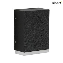LED Outdoor Wall luminaire Type No. 0325, IP44, 230V AC/DC, 3.2W 3000K 330lm, cast alu, acrylic glass, black matt