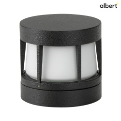 Outdoor LED Wall, Ceiling and Pillar luminaire Type No. 0326, IP54,  14cm, 10W 3000K 900lm, cast alu, opal, dimmable, black