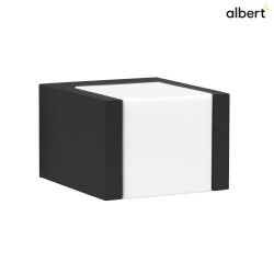LED Outdoor Wall luminaire Type No. 0332, long light distributor, IP54, 5W 3000K 480lm,cast alu,acrylic, dimmable, black