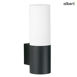 Auenwandleuchte Typ Nr. 0377, IP54, E27 max. 20W, Aluminium-Guss / Opalglas, schwarz