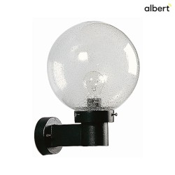 Outdoor Wall luminaire Type No. 0633 with bubble glass ball  25cm, E27, black matt