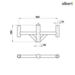 Attacco dell'albero TYPE NO 1009 Nero opaco