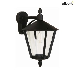 Outdoor Wall luminaire Country style modern Type No. 1816, hanging with bracket, IP44, E27 QA55 57W, cast alu, black matt