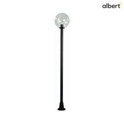 Outdoor Mast light Type No. 2054,  30cm, height 185cm, IP44, E27 A65 max. 150W, clear ball, black