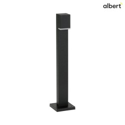 LED Bollard light Type No. 2065, IP44, height 70cm, 230V AC/DC, 3.2W 3000K 330lm, cast alu / acrylic satin / clear, black