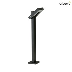 LED Bollard light Type No. 2091, IP54, height 90cm, 16W 3000K 1600lm, swiveling 120, cast alu / satin glass, black matt