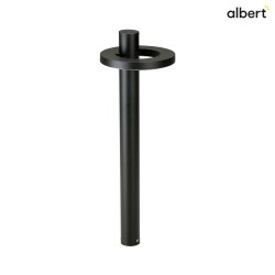 LED Bollard light Type No. 2093, light distributor in ring shape, IP54, 90cm, 16W 3000K 1600lm, rigid optic, black matt