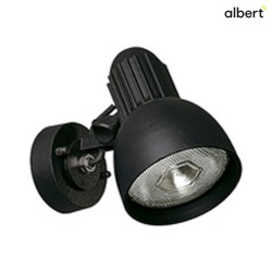 Auenwand-Strahler Typ Nr. 2122, IP54, E27 (PAR38, max. 120W), dreh- und schwenkbar, schwarz matt