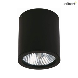 Auendecken-Strahler Typ Nr. 2130, Aufbau, IP44,  11cm / H 12.5cm, E27 PAR30 max. 75W, starr, Schwarz matt